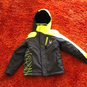 Green and Black Spyder Jacket for Boys
